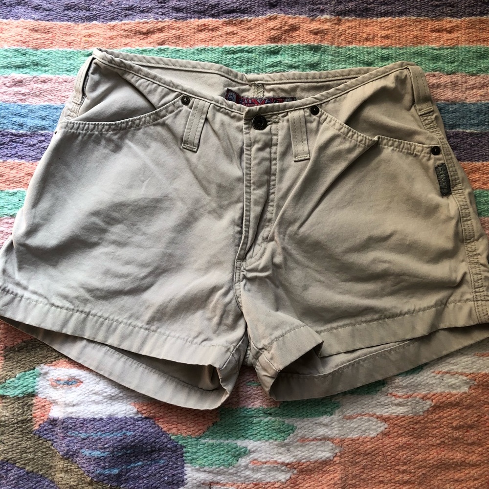 Silver Cream Jean Shorts Size 30
